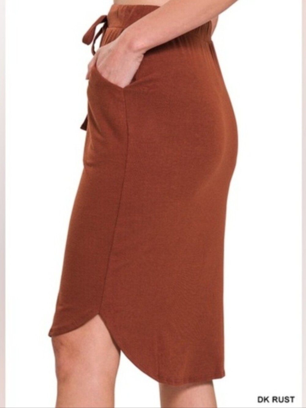 Zenana Self Tie Tulip Hem Skirt Size M NWOT - Picture 4 of 6